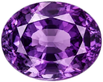 Purple faceted gemstone