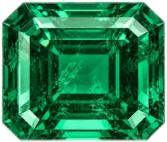 Green faceted emerald