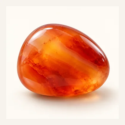 Digital illustration of Carnelian gemstone