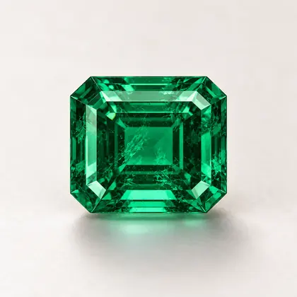 Digital illustration of Emerald gemstone