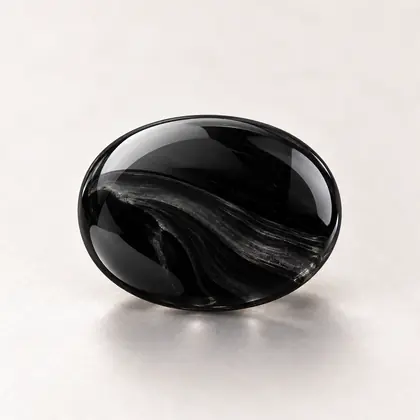 Digital illustration of Obsidian gemstone
