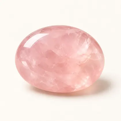 Digital illustration of Rose Quartz gemstone