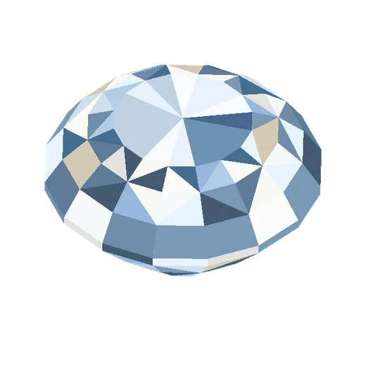 Rotating illustrated round brilliant diamond from 48 different camera angles