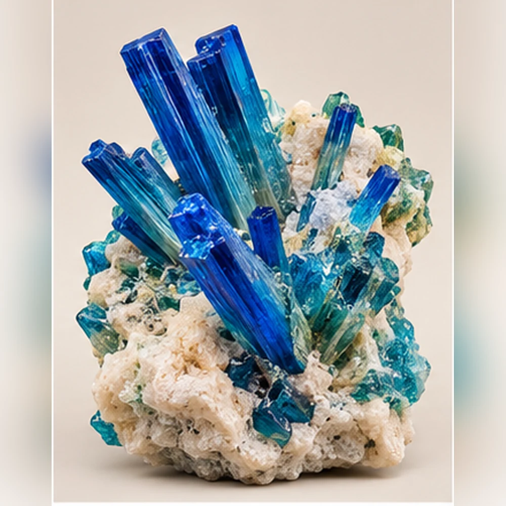Caledonite gemstone — example specimen