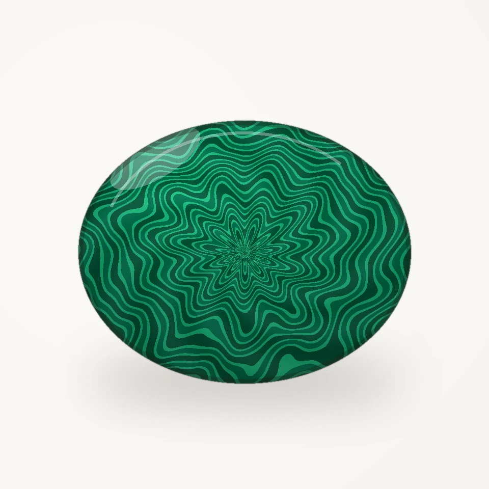 Malachite gemstone specimen